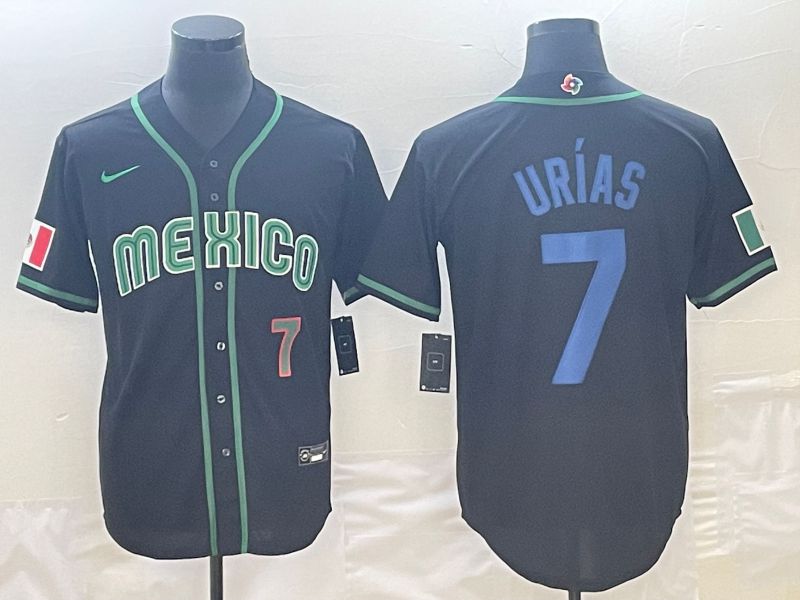 Men 2023 World Cub Mexico #7 Urias Black Nike MLB Jersey17->more jerseys->MLB Jersey